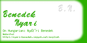 benedek nyari business card